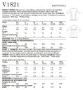 Vogue 1821 - Kjole Strl: XS-XXL