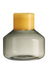 Design Letters Generous Vase Medium Grey MILKY YELLOW/SMOKE H13CM