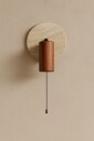 Tharosel vegglampe 21 cm - Beige Valnøtt