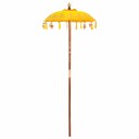 vidaXL Balinesisk Parasol Gul 125 x 125 x 260 cm