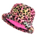 Widmann Bucket Hat i fuskepels leopard rosa One size 65072