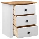 vidaXL Nattbord hvit 46x40x57 cm furu Panama Range