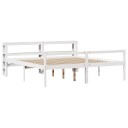  Seniorseng med hodegavl hvit 180x200 cm heltre furu