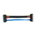 Eletra SATA 7+15P 15Cm skjøteledning Flat blå