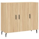 vidaXL Skjenk sonoma eik 90x34x80 cm konstruert tre