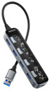 Deltaco USB A dokkingstasjon 4xUSB A 5Gbps