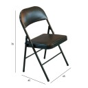 Sammenleggbar stol HOME4YOU Piknik Svart/PU - svart