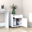 vidaXL Rulleskap hvit 45x38x54 cm sponplate