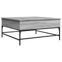  Salongbord grå sonoma 95x95x45 cm konstruert tre og metall 8721012490284