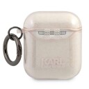 Karl Lagerfeld Beskyttelsesetui Kla2ukhgd Glitter “Karl’S Head” Til Airpods 1/2 Gull