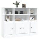 vidaXL Highboards 3 stk hvit konstruert tre