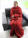 Borg Living Snuggie pledd Teppe med ermer 130x180 cm Rød