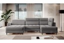 Berrto Sofa med Divan og Sjeselong 5 seters   Lysgrå