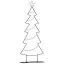  Metall juletre med stativ Svart 150 cm Stål