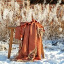 Røros Tweed Ullpledd Isak Rød Sumac