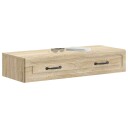 vidaXL Vegghengt Sidebord Sonoma eik 87,5 x 34,5 x 17 cm