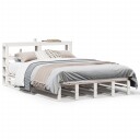  Sengeramme uten madrass hvit 120x190 cm heltre furu 3306517