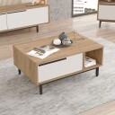 Nilena Sofabord 90x37,6x60 cm - Eik og hvit