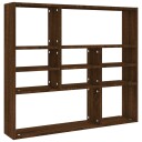 vidaXL Vegghylle brun eik 90x16x78 cm konstruert tre