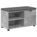 vidaXL Gangbenk BetongGrå 80 x 38 x 46 cm Konstruert treverk og stoff