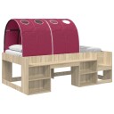 Seng med tunnel 4 pcs Sonoma og rød Konstruert tre