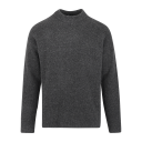 Perot Sweater Charcoal L Teddy knit mock neck