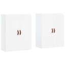  Veggskap 2 stk hvit 69,5x34x90 cm 8720845408442