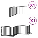 Vidaxl Hundeport Sammenleggbar 6 Paneler Svart 480 cm Poppeltre