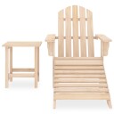 vidaXL Adirondack hagestol med ottoman og bord heltre gran