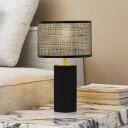 Lindby Sorscha bordlampe svart jern Ø 26 cm