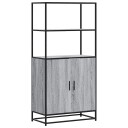  Highboard grå sonoma 68x35x139 cm konstruert tre og metall