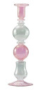Moonlight Copenhagen - Illume lysestake 25 cm rosa/grønn