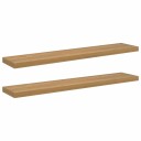  Vegghylle 2 pcs Brun 120 x 23,5 x 4 cm Konstruert tre