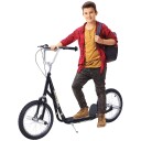 Høydejusterbar barnescooter 16 tommer sort