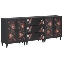 vidaXL Oppbevaringsskap 3 stk. 180 x 33 x 75 cm Massiv mango tre