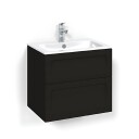 Macro Design Crown Shape Servantskap 2 Skuff - med Light Servant Svart eik / 60cm 14