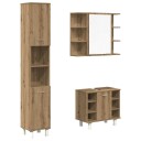  Baderomsmøbler 3 deler artisan eik konstruert tre 8721158714961