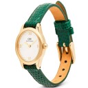 Daniel Wellington DW Watch Ophelia Mini Green Lizard White Guilloché Gold 22x25.5mm