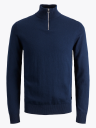 Jack and Jones Emil Knit Half Zip Blå S