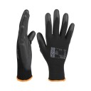 OX-ON strikhandske str. 10 - Flexible Basic 1000, fingerdyppet, polyester m/PU belægning
