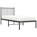 vidaXL Sengeramme i metall med hodegavl svart 80x200 cm 8720845720971