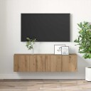  TV skap 2 pcs Brun 60 x 30 x 30 cm Konstruert tre
