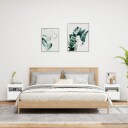  Vegghengte TV-benker med LED 2 stk hvit 40x30x40 cm 837170