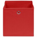 vidaXL Oppbevaringsbokser 10 stk rød 32x32x32 cm stoff