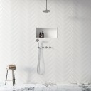 Hassel & Teudt Dusjsett HBR704 S02 ø21cm Rain Deluxe Med Easyclean Tak Krom