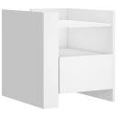  Nattbord hvit 45x50x50 cm konstruert tre 848276