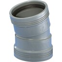 Wavin Ø50 mm 15° bøyd muffe/muffe PP grå