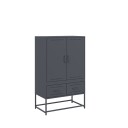  Highboard antrasitt 68x39x111,5 cm kaldvalset stål