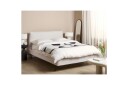Dubbelsäng Beliani Corio med lamellram Beige-Svart, 140x200 cm White 140x200 -