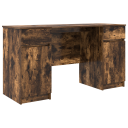  Skrivebord Røkt Eik 140x49x76 cm Konstruert tre